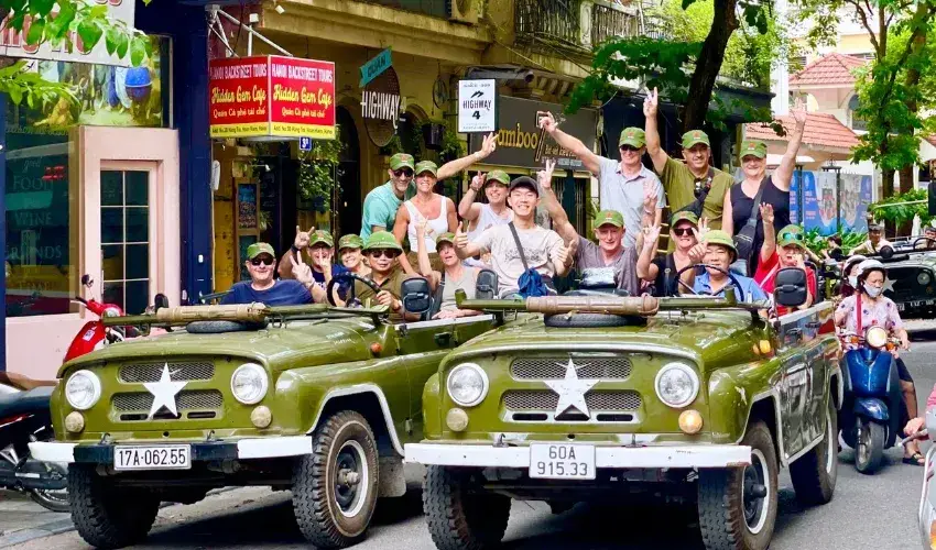 Explore Hanoi in a vintage jeep
