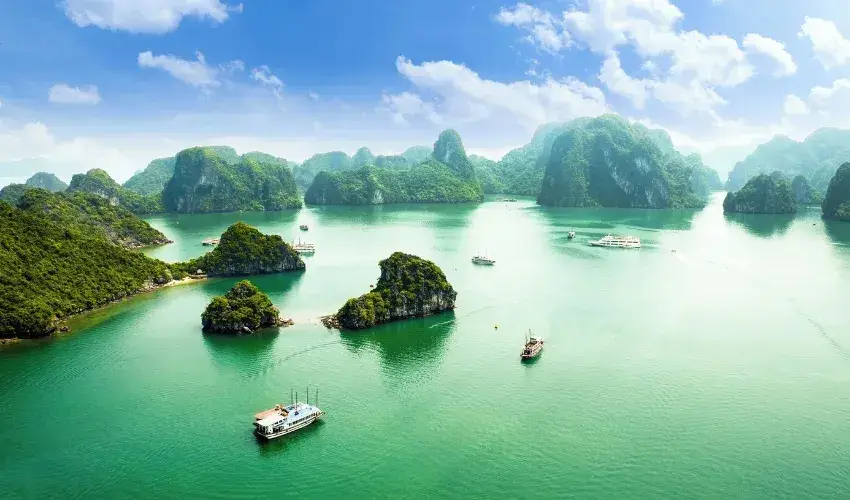 Ha Long Bay is a scenic area recognized by UNESCO as a World Natural Wonder