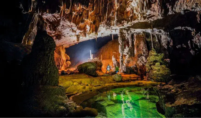 These diverse formations of stalactites and stalagmites were created by nature over thousands of years