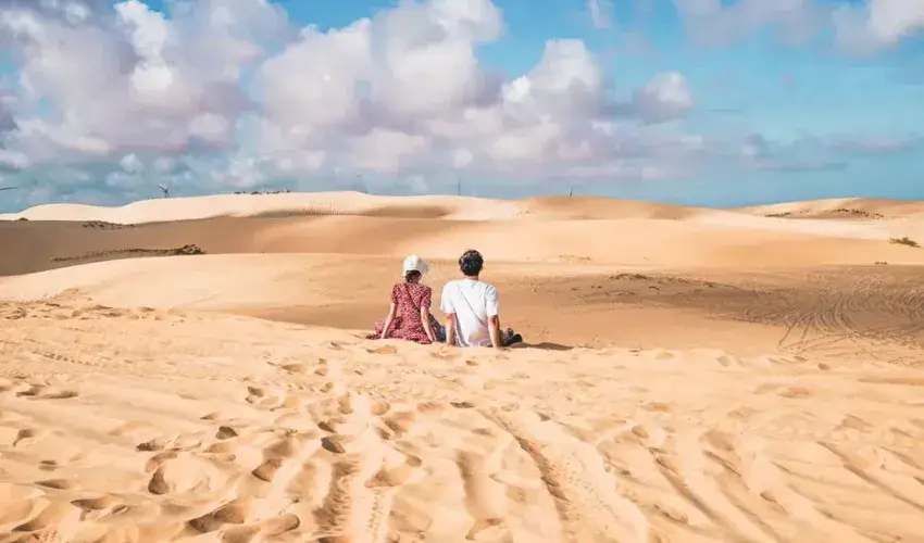 White sand dunes