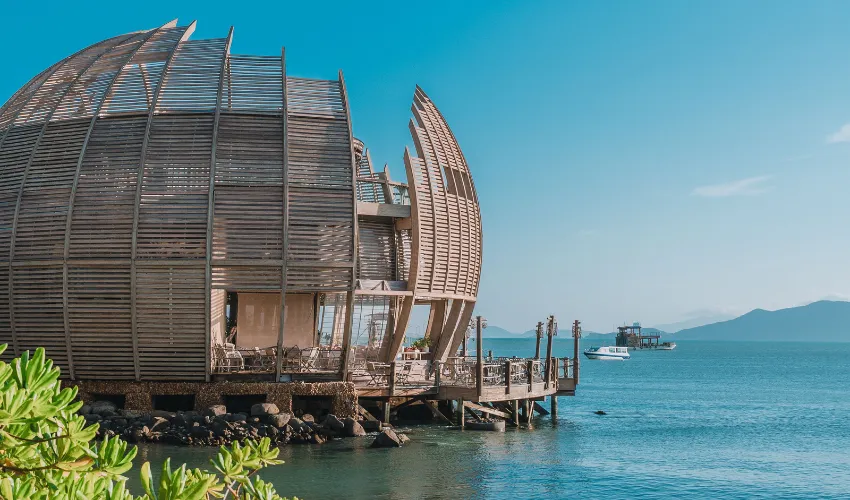 Luxury seaside resort at Ninh Van Bay on a private Vietnam tour